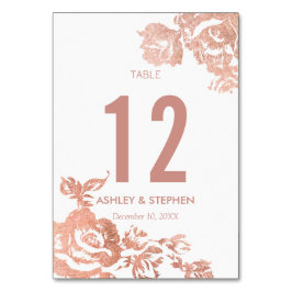 エレガントモダンバラ金ゴールドフローラ表の番号 テーブルナンバー