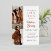 エレガントモダンバラ金ゴールド卒業発表 箔招待状 (立ち正面)