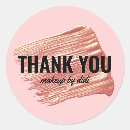エレガントモダンバラ金ゴールド口紅が感謝していい ラウンドシール (正面)