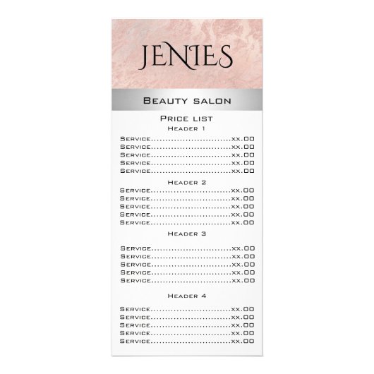 エレガントモダンバラ金ゴールド大理石ストライプ銀 ラックカード (正面)