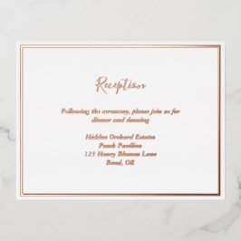 エレガントモダンバラ金ゴールド披露宴カード 箔招待状ポストカード