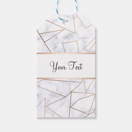 エレガントモダンバラ金ゴールド ギフトタグ (正面)