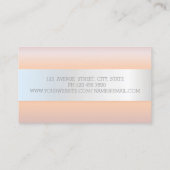 エレガントモダンバラ金ゴールド、シルバーストライプ 名刺 (裏面)