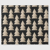 エレガントモダンバラ金ゴールド ラッピングペーパー (フラット)