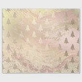 エレガントモダンバラ金ゴールド ラッピングペーパー (フラット)