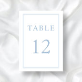エレガントモダンパウダブルー結婚ズ テーブルナンバー