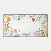 エレガントモダンパーソナライズされたフローラ デスクマット (正面)
