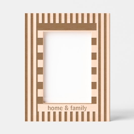 エレガントモダンパーソナライズされた家族 レーザー彫刻フレーム (正面)