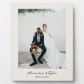 エレガントモダンパーソナライズされた結婚写真プラーク フォトプラーク (正面)