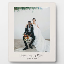 エレガントモダンパーソナライズされた結婚写真プラーク フォトプラーク