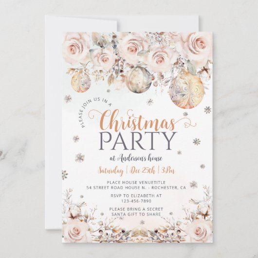 エレガントモダンパーティの招待状 招待状 (正面)