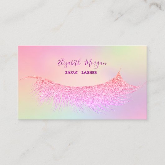 エレガントモダンフェイクグリッター 名刺 (正面)