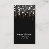 エレガントモダンフェイクグリッター 名刺 (裏面)