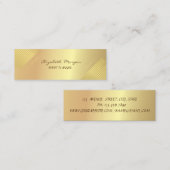 エレガントモダンフェイク金ゴールドストライプ スキニー名刺 (正面/裏面)