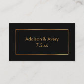 エレガントモダンフェイク金ゴールド挿入 エンクロージャーカード (裏面)