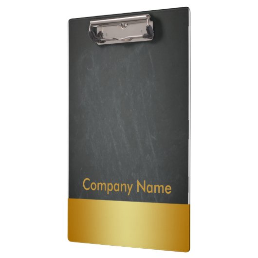 エレガントモダンフェイク金ゴールド箔会社ロゴクリボア クリップボード (左)