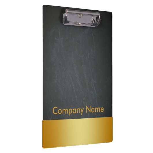 エレガントモダンフェイク金ゴールド箔会社ロゴクリボア クリップボード (右)