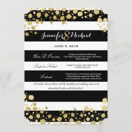 エレガントモダンフェイク金ゴールド（ばちゃばちゃ）跳ねるストライプ メニュー