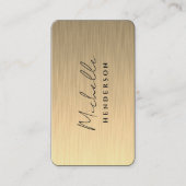 エレガントモダンフェイク金ゴールド・グリーン・ミニマリスト 名刺 (正面)