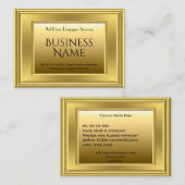 エレガントモダンフェイク金ゴールド 名刺 (正面/裏面)