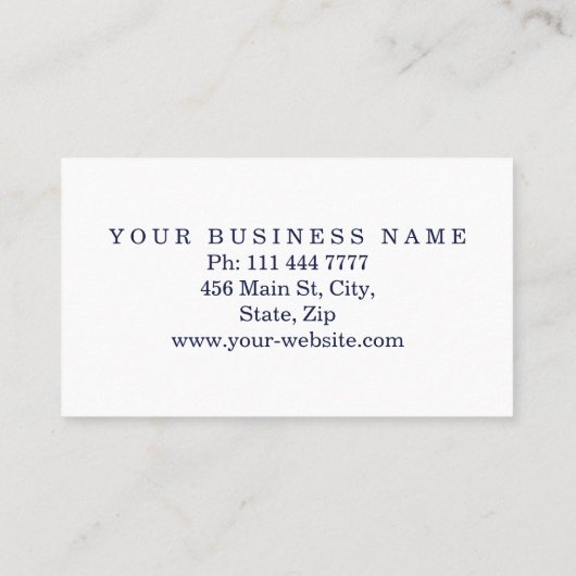 エレガントモダンフェイク銀モノグラムストライプの白色 名刺 (裏面)