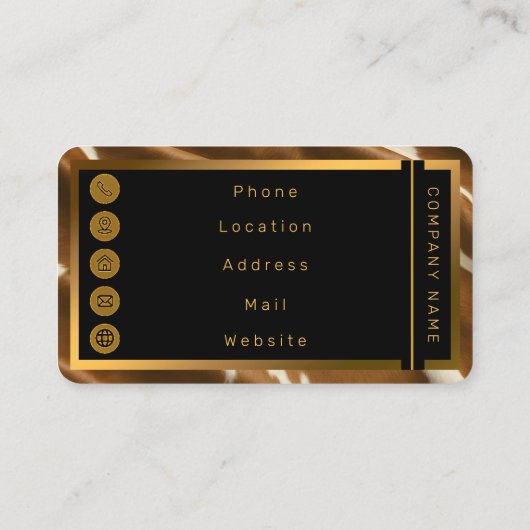 エレガントモダンフェイク革コレクション 名刺 (裏面)