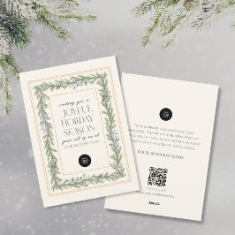 エレガントモダンフェスティバルパイン植物性クリスマス シーズンカード