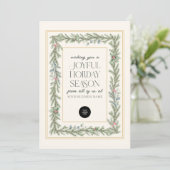 エレガントモダンフェスティバルパイン植物性クリスマス シーズンカード (スタンド正面)