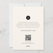 エレガントモダンフェスティバルパイン植物性クリスマス シーズンカード (裏面)