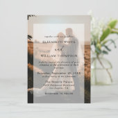 エレガントモダンフォトオーバーレイ結婚の 招待状 (スタンド正面)