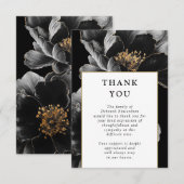エレガントモダンフローラお祝い サンキューカード (正面/裏面)