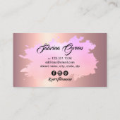 エレガントモダンフローラのバラ金ゴールド 名刺 (裏面)