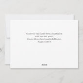 エレガントモダンフローラクロス復活祭の家族の写真 シーズンカード (裏面)