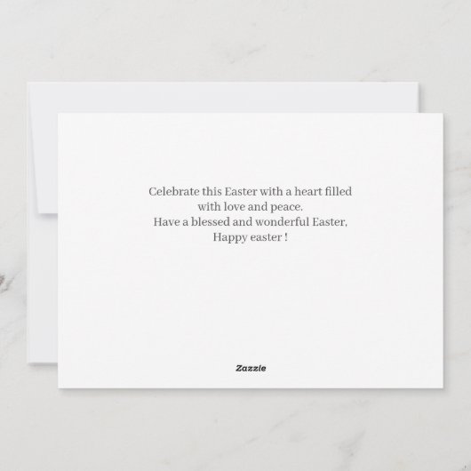 エレガントモダンフローラクロス復活祭の家族の写真 シーズンカード (裏面)