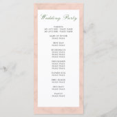 エレガントモダンフローラシッ結婚ク歓迎 プログラム (裏面)