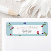 エレガントモダンフローラシンプル差出人住所 ラベル (インサイチュ)