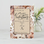 エレガントモダンフローラハッピーバレンタインデー シーズンカード (スタンド正面)