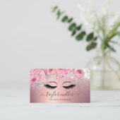 エレガントモダンフローラバラ金ゴールドグリッター 名刺 (スタンド正面)