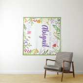 エレガントモダンフローラバルミツワー写真背景 タペストリー (インサイチュ(横))