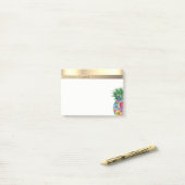 エレガントモダンフローラパーソナライズされた ポストイット (デスク上)