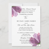 エレガントモダンフローラフォーマル結婚式招待状 招待状 (正面)