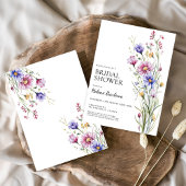 エレガントモダンフローラブライダルシャワー 招待状