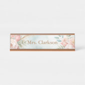 エレガントモダンフローラ先生 デスクネームプレート (正面)