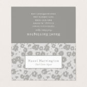 エレガントモダンフローラ折り畳み名刺カスタム 名刺 (外部フラット)