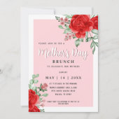エレガントモダンフローラ母の日ブランチパーティー 招待状 (正面)