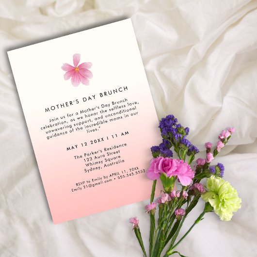 エレガントモダンフローラ母の日ブランチ 招待状