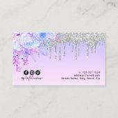 エレガントモダンフローラ紫 名刺 (裏面)