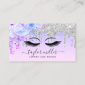 エレガントモダンフローラ紫 名刺 (正面)