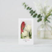 エレガントモダンフローラ縁ど白 名刺 (スタンド正面)