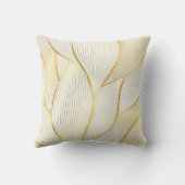 エレガントモダンフローラ金ゴールドホワイトラインコレクション クッション (裏面)